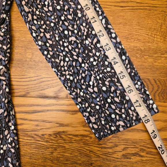 Sigrid Olsen Women's V-Neck Midi Dress Abstract Print Long Sleeve Faux Wrap Work - Picture 10 of 16